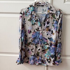 NWOT Zara Multicolor Floral Button-Down Shirt
